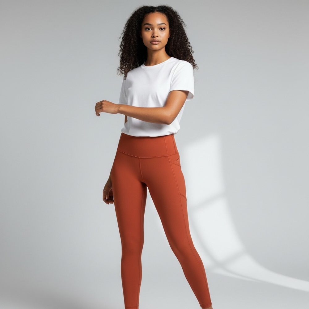lululemon leggings Canyon Orange 28” Super High Rise Size 4